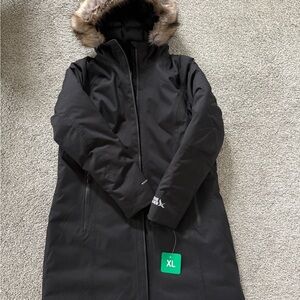 Eddie Bauer Black Parka Down Jacket
